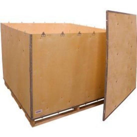 GLOBAL EQUIPMENT Global Industrial„¢ 6 Panel Shipping Crate w/ Lid & Pallet, 60"L x 60"W x 48"H GSL150515051080P
